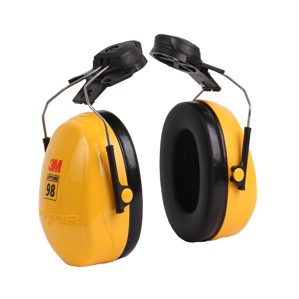 Defender Safety H1 - Orejeras acoplables para casco, protección auditiva  ANSI de 24 dB para construcción con adaptadores de montaje de casco duro.  Se