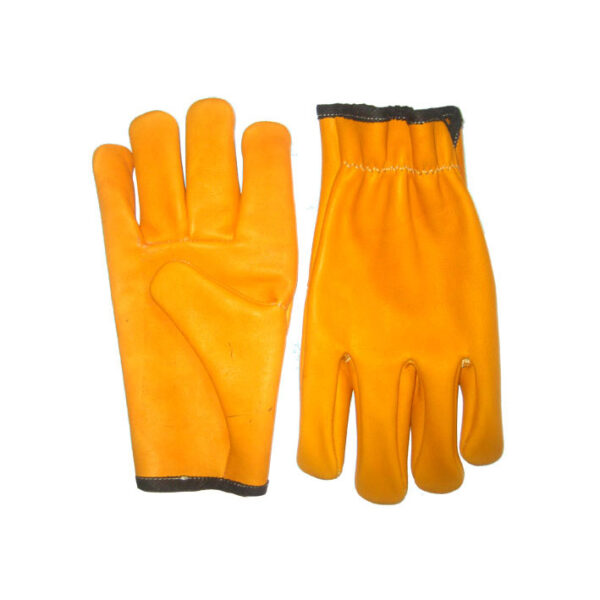 GUANTES DE PROTECCIÓN CUERO BADANA OVINO AMARILLO CON RIBETE